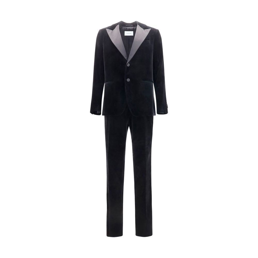 Ferragamo Black Cotton Tuxedo | Regal Royce