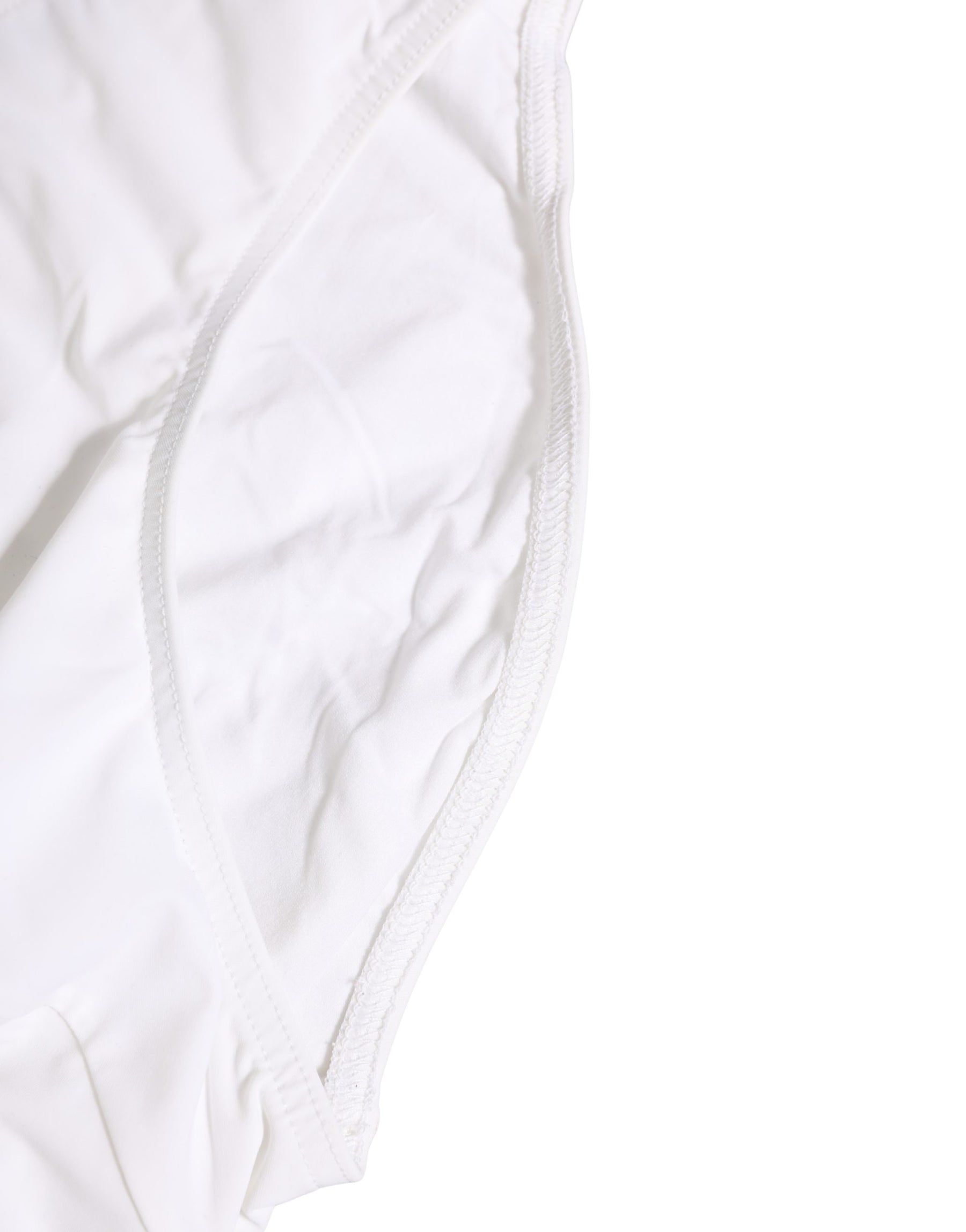 Dolce & Gabbana White Stretch Drawstring Swim Brief Swimwear | Regal Royce
