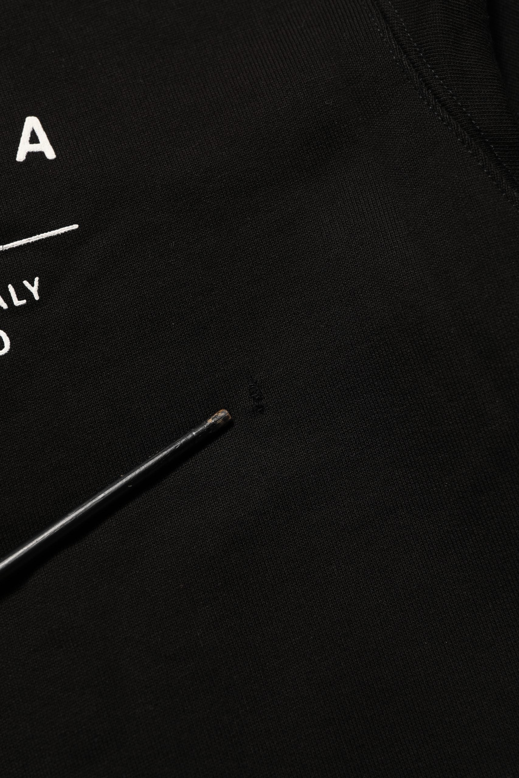Dolce & Gabbana Black Cotton Logo Print Sweatshirt Sweater | Regal Royce