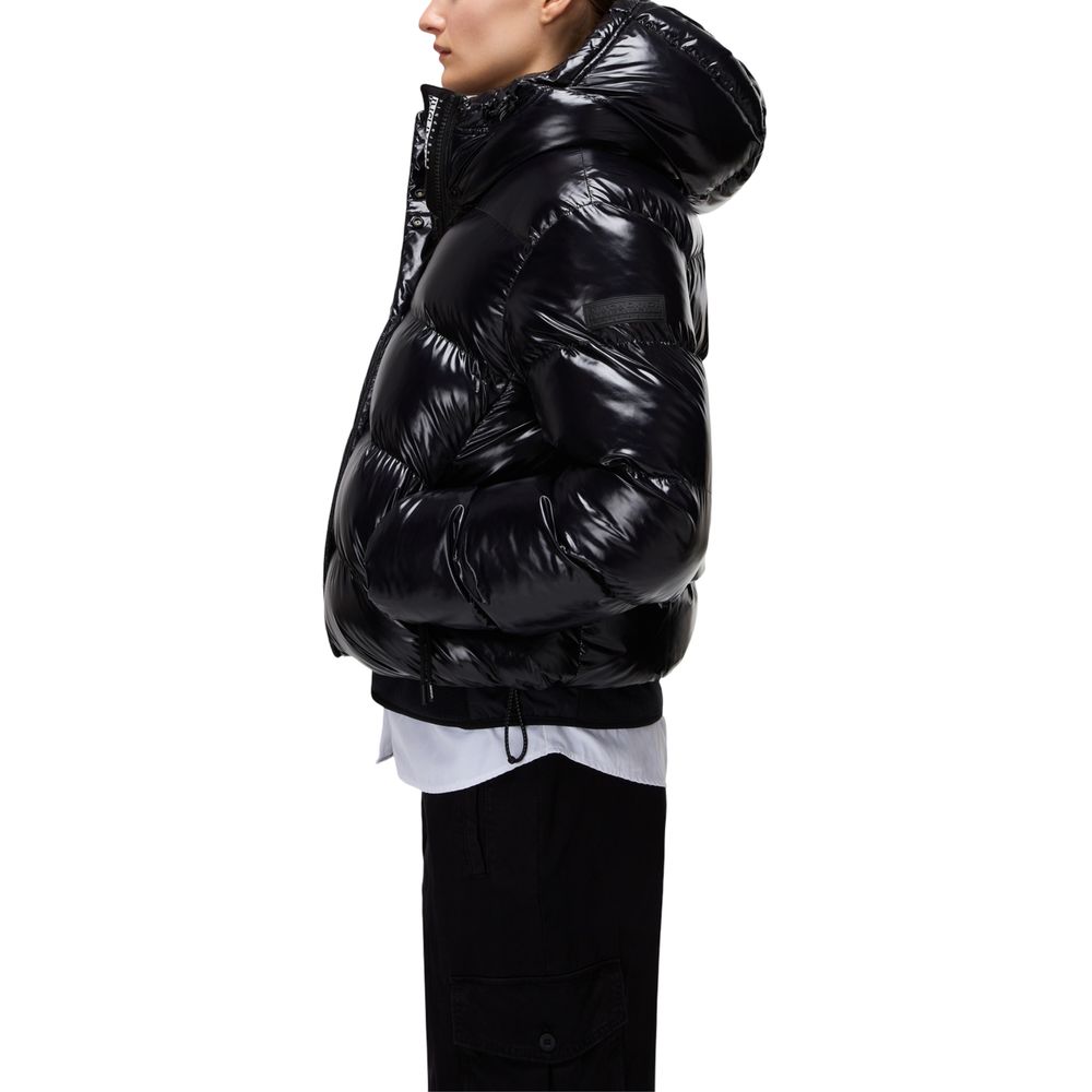 Napapijri Black Recycled Polyester Full-Length Jacket | Regal Royce