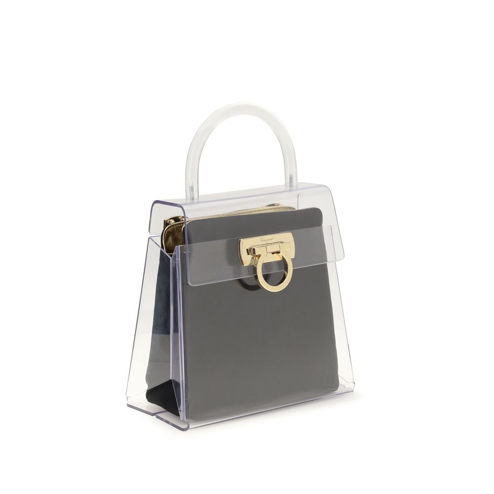 Ferragamo Black Pvc Handbag | Regal Royce