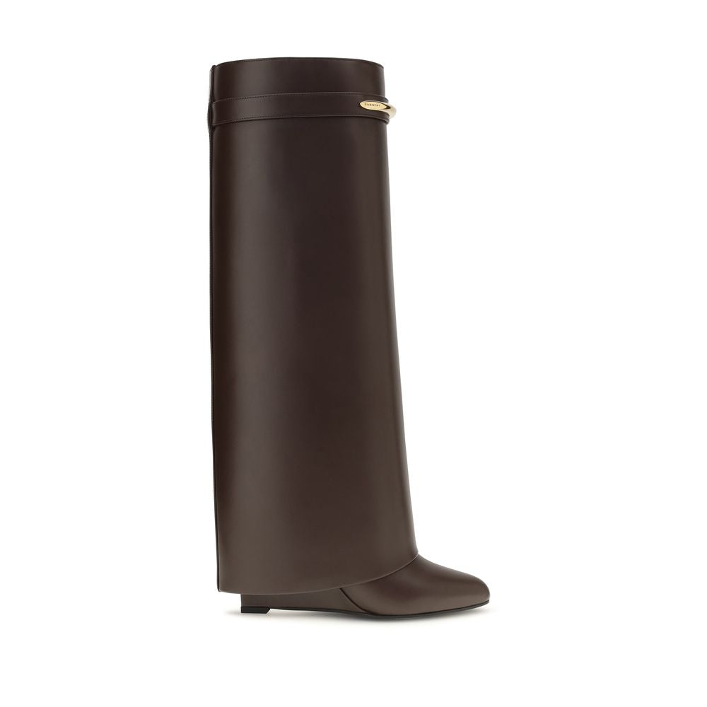 Givenchy Brown Calf Leather Bos Taurus High Heel Boots | Regal Royce