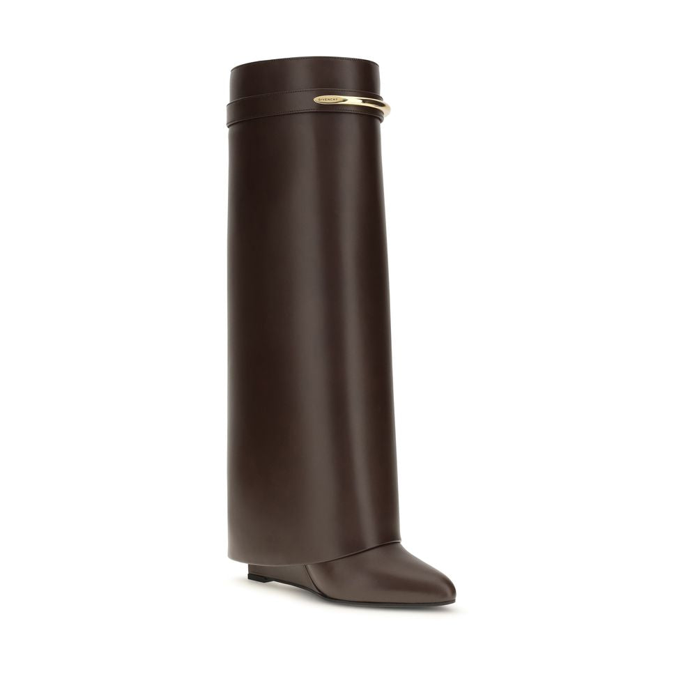 Givenchy Brown Calf Leather Bos Taurus High Heel Boots | Regal Royce