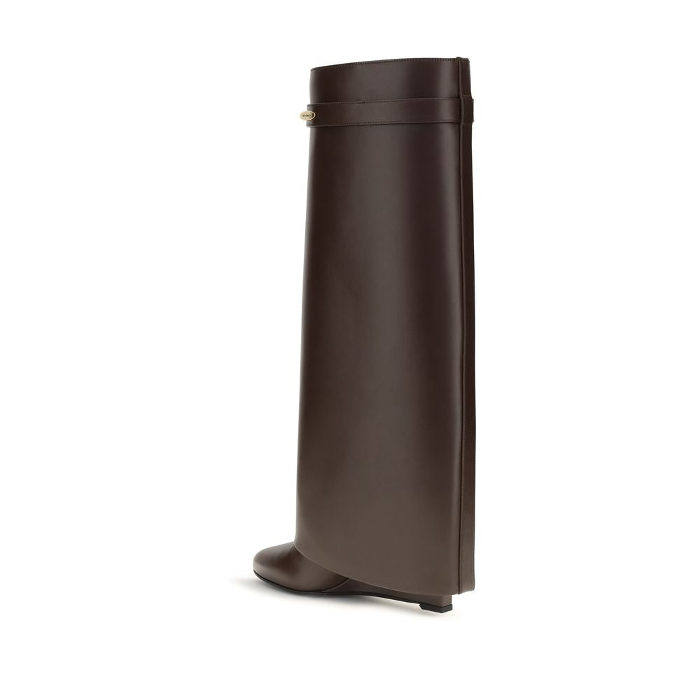 Givenchy Brown Calf Leather Bos Taurus High Heel Boots | Regal Royce