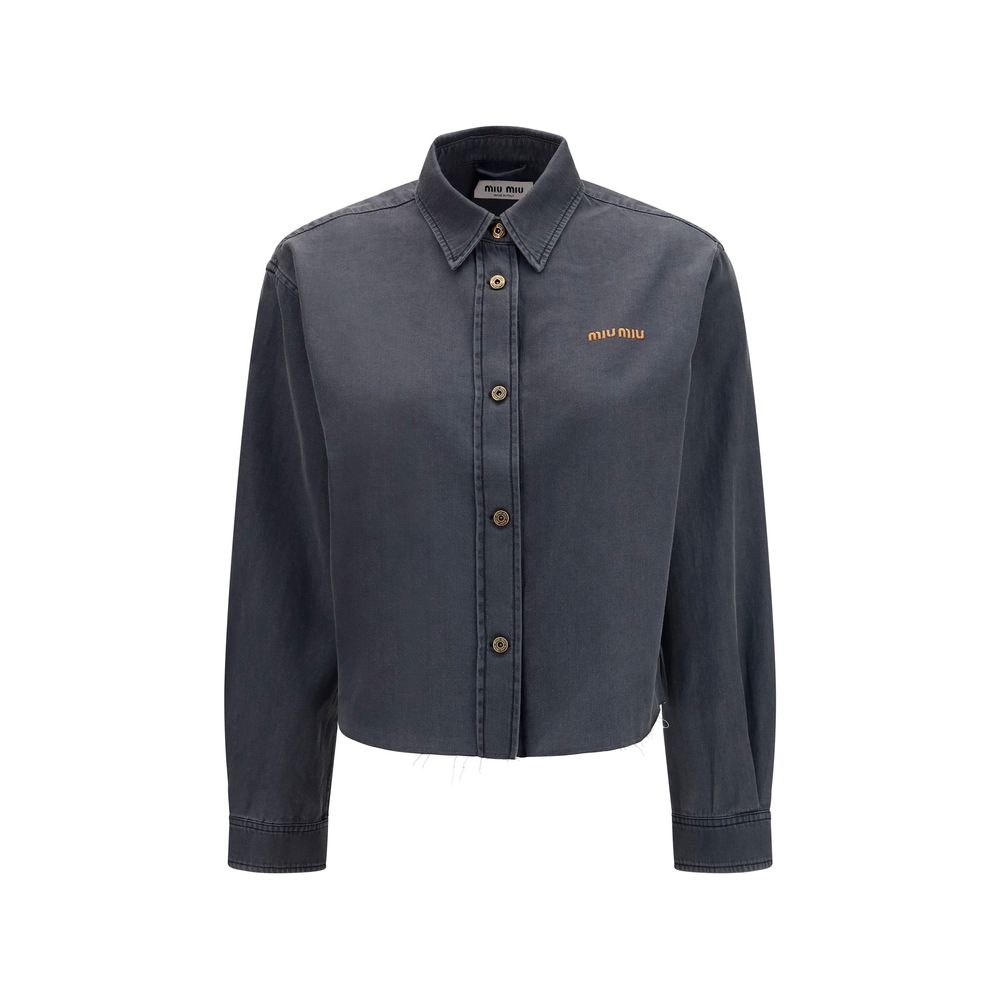 Miu Miu Gray Denim Shirt | Regal Royce