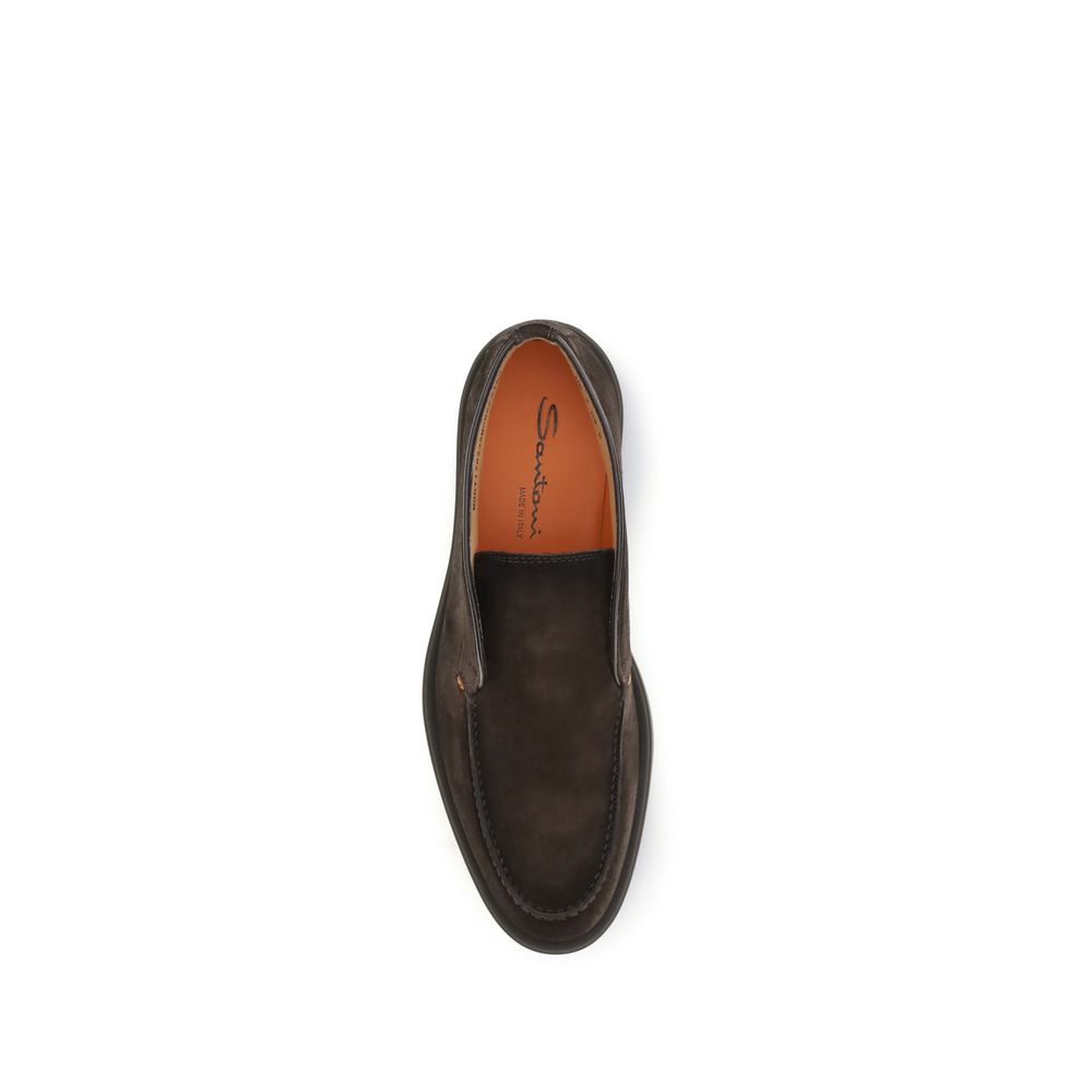 Santoni Brown Calf Leather Bos Taurus Ankle Boots | Regal Royce