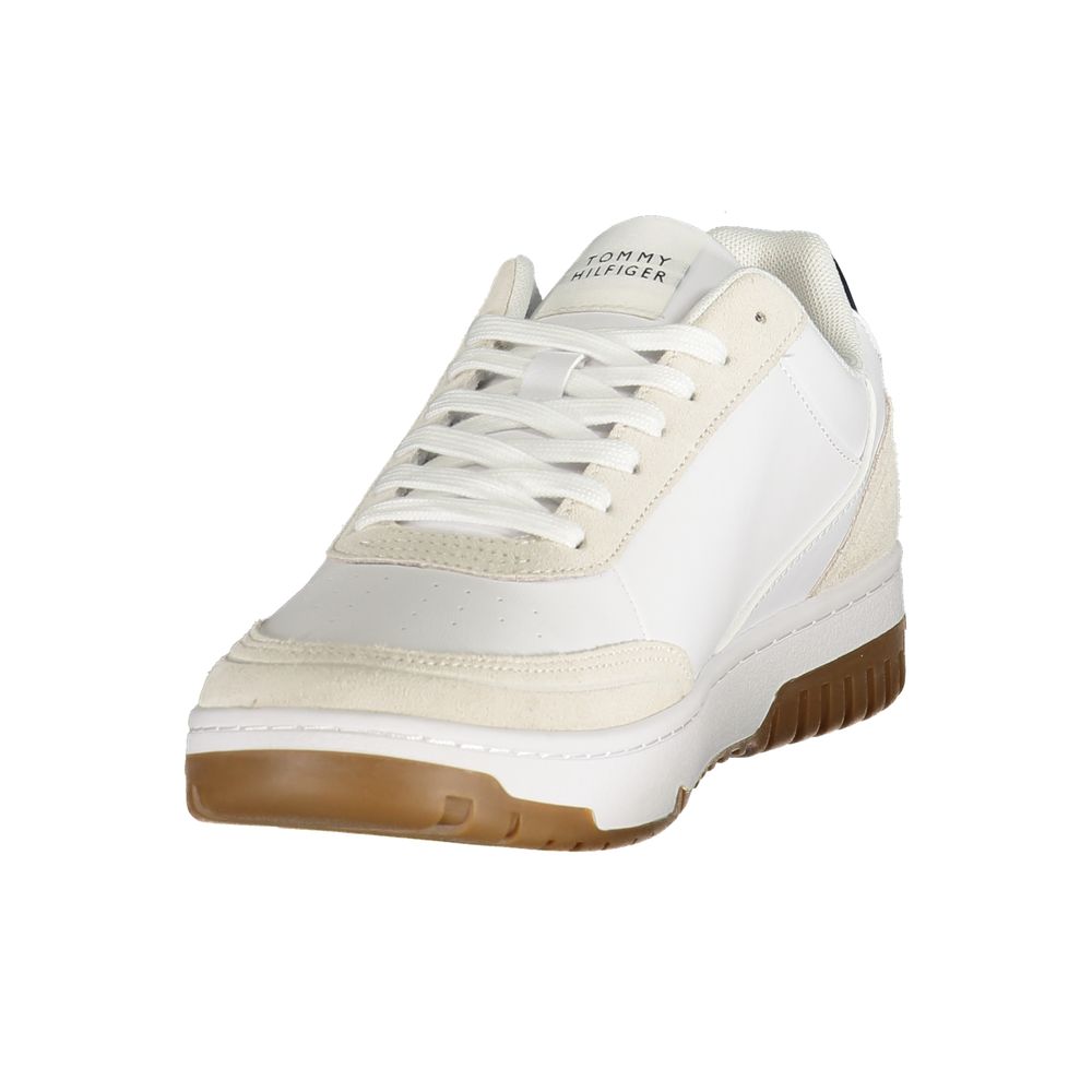 Tommy Hilfiger White Polyurethane Men's Sneaker | Regal Royce