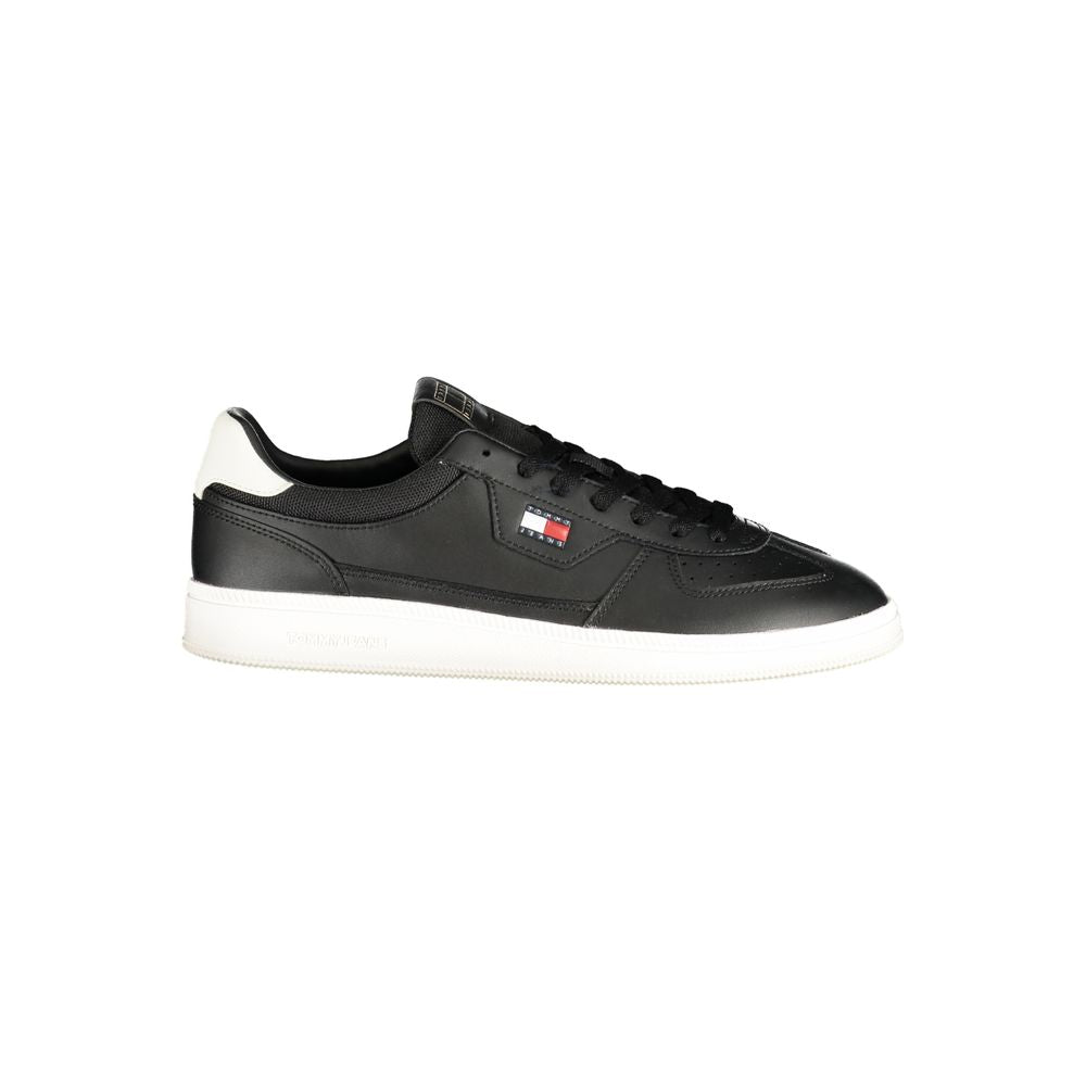Tommy Hilfiger Black Polyurethane Men's Sneaker | Regal Royce
