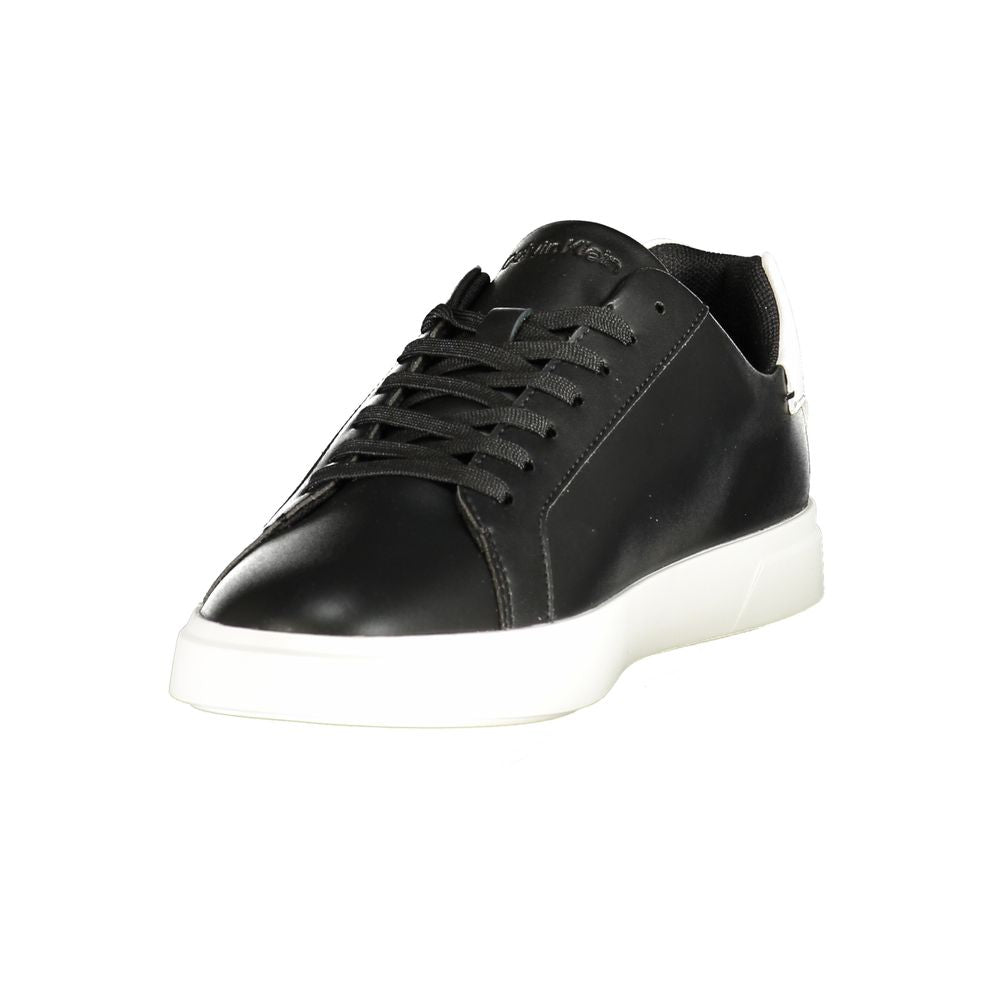 Calvin Klein Black Polyurethane Womens Sneaker | Regal Royce