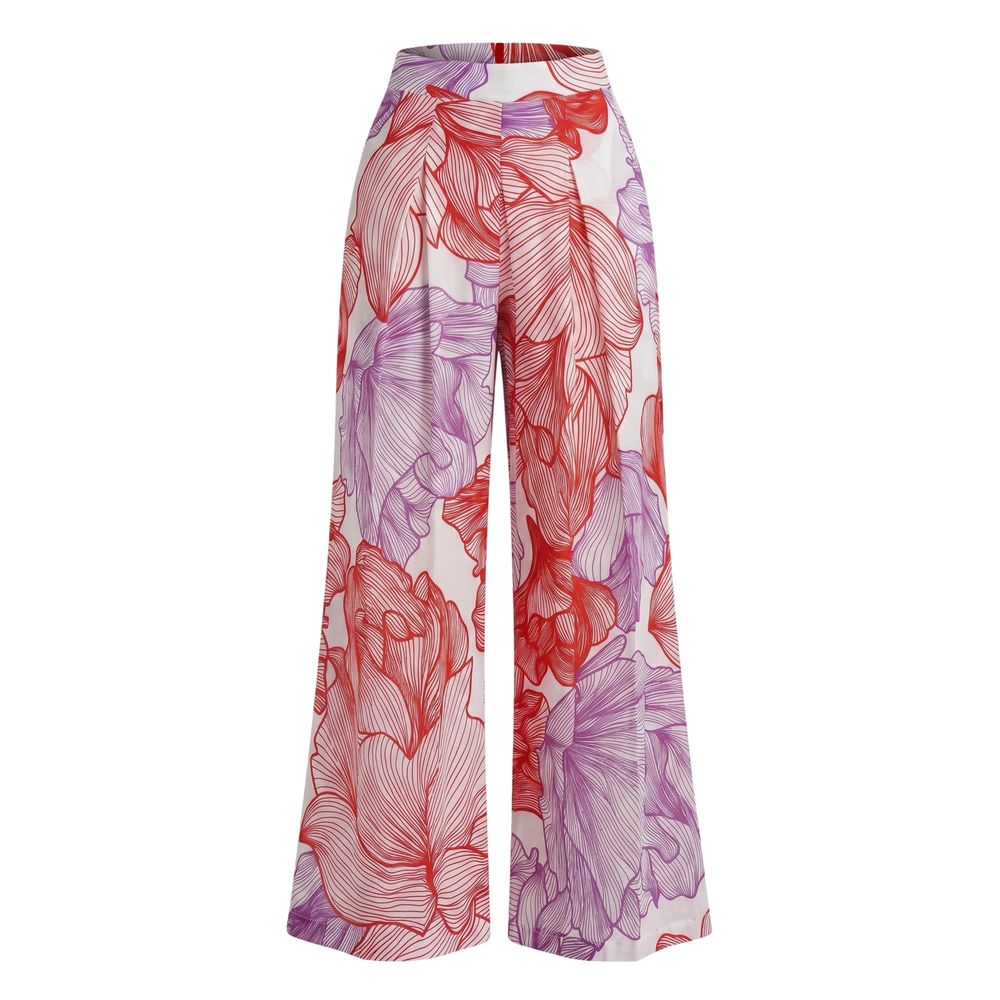 Malo Red Cotton Women Pants | Regal Royce