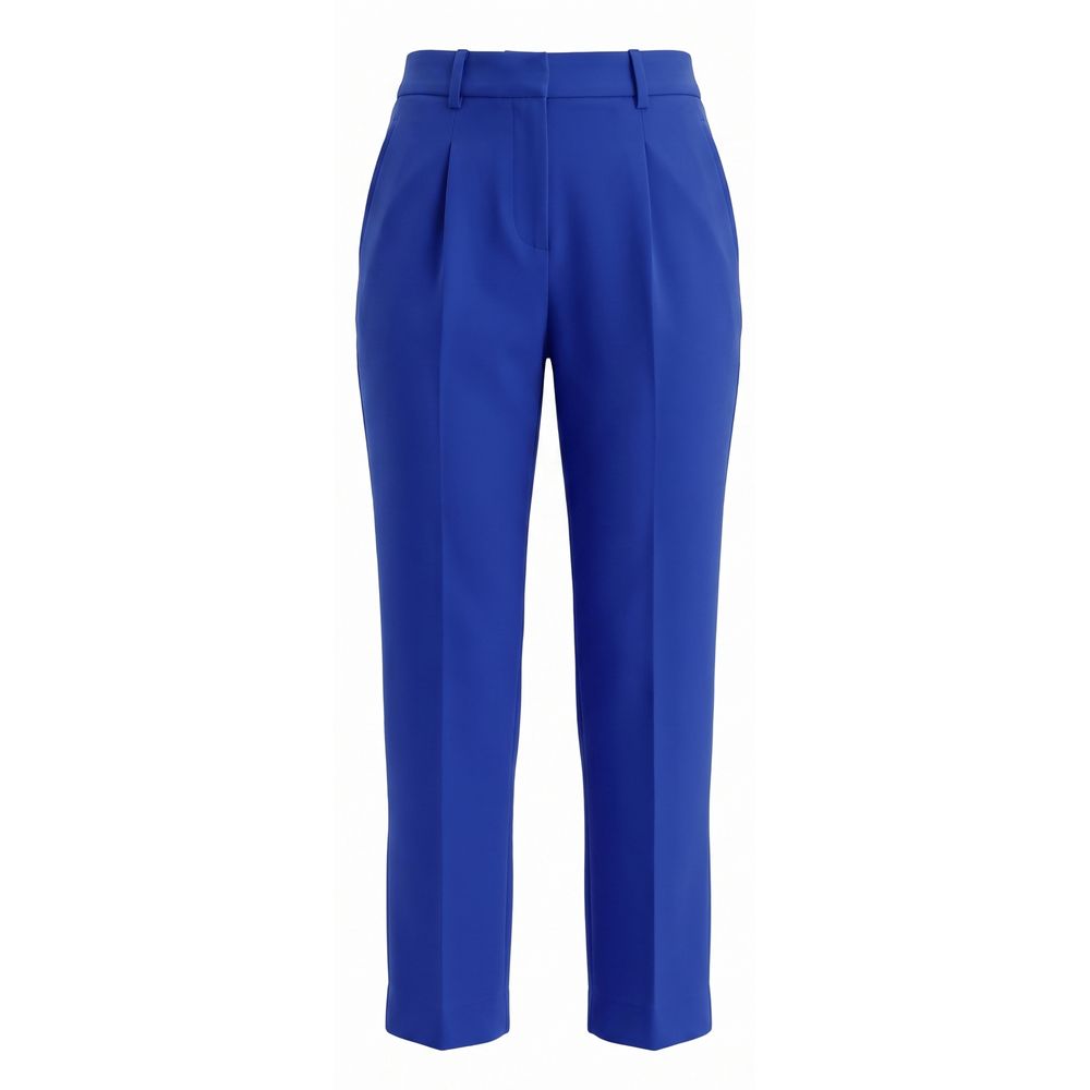 Malo Blue Wool Women Pant | Regal Royce