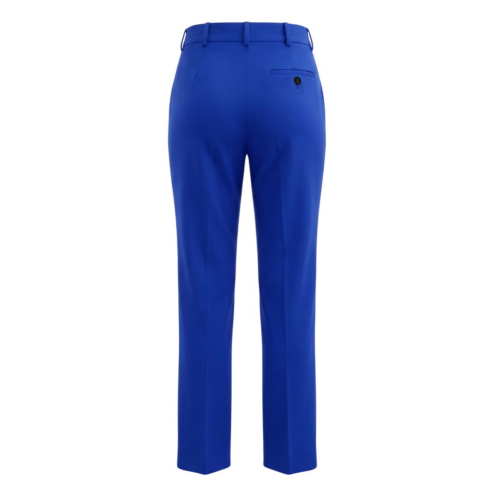 Malo Blue Wool Women Pant | Regal Royce