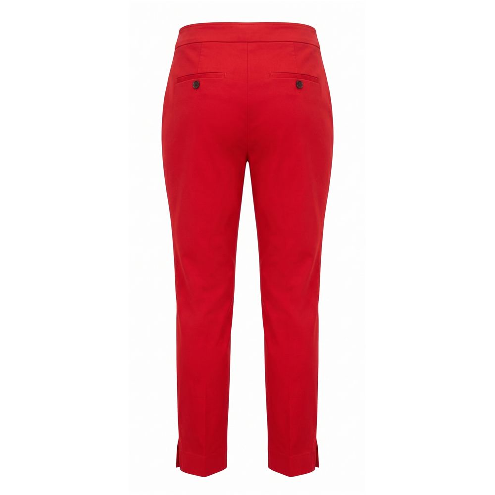 Malo Red Cotton Women Pants | Regal Royce