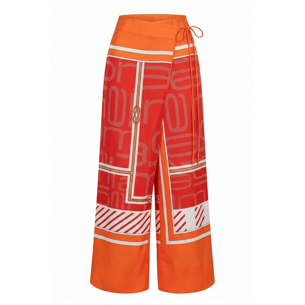 Malo Orange Silk Women's Pant | Regal Royce