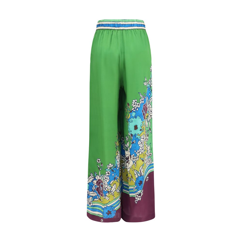 Alemais Multicolor Silk Casual Pants | Regal Royce