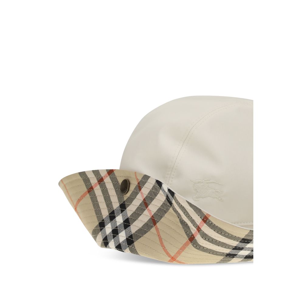 Burberry White Cotton Bucket Hat | Regal Royce