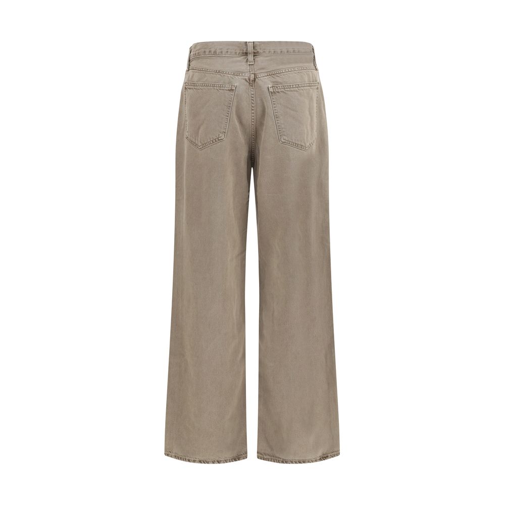 Agolde Brown Cotton Casual Pants | Regal Royce