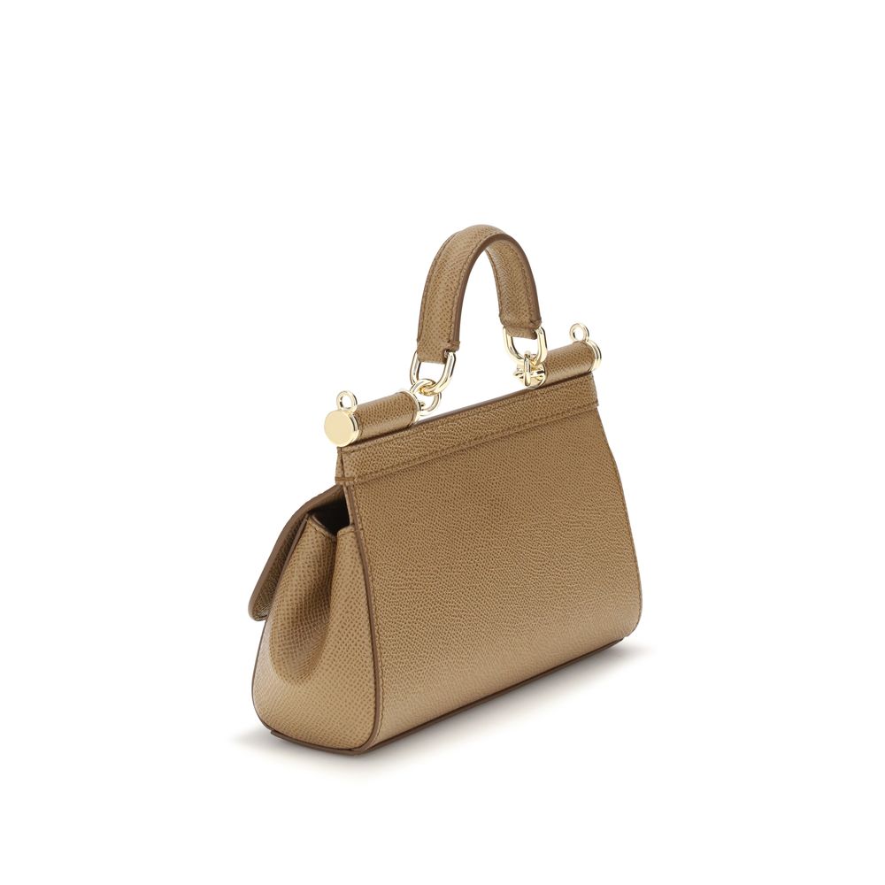 Dolce & Gabbana Beige Calf Leather Bos Taurus Handbag | Regal Royce