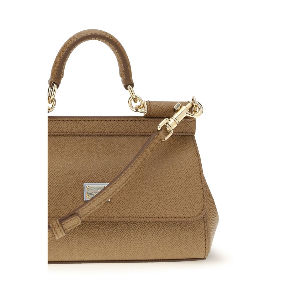 Dolce & Gabbana Beige Calf Leather Bos Taurus Handbag | Regal Royce