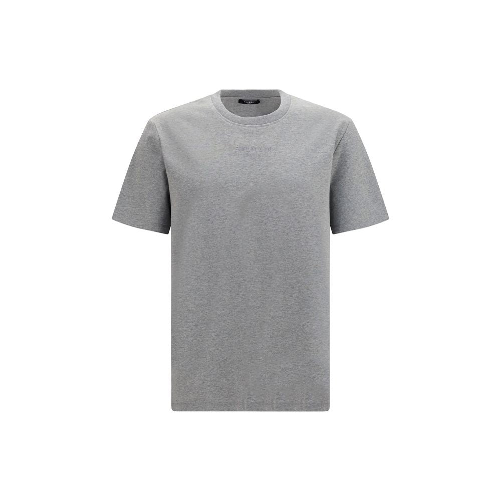Balmain Gray Cotton T-Shirt | Regal Royce