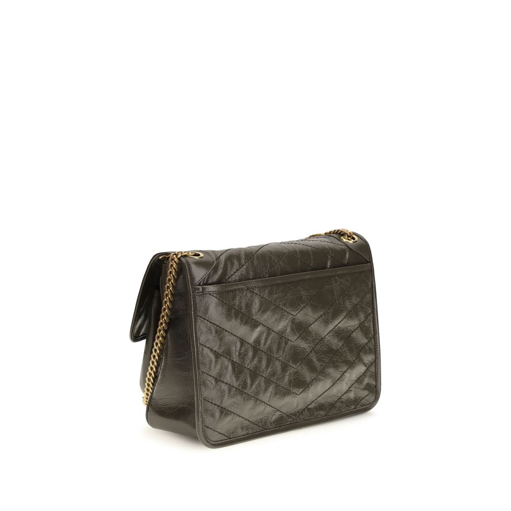 Saint Laurent Bicolor Calf Leather Bos Taurus Shoulder Bag | Regal Royce