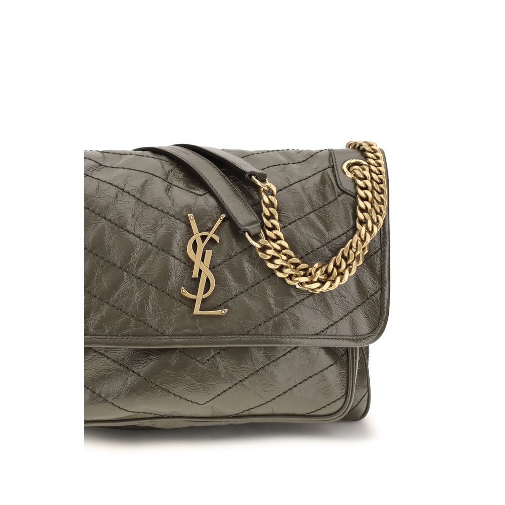 Saint Laurent Bicolor Calf Leather Bos Taurus Shoulder Bag | Regal Royce