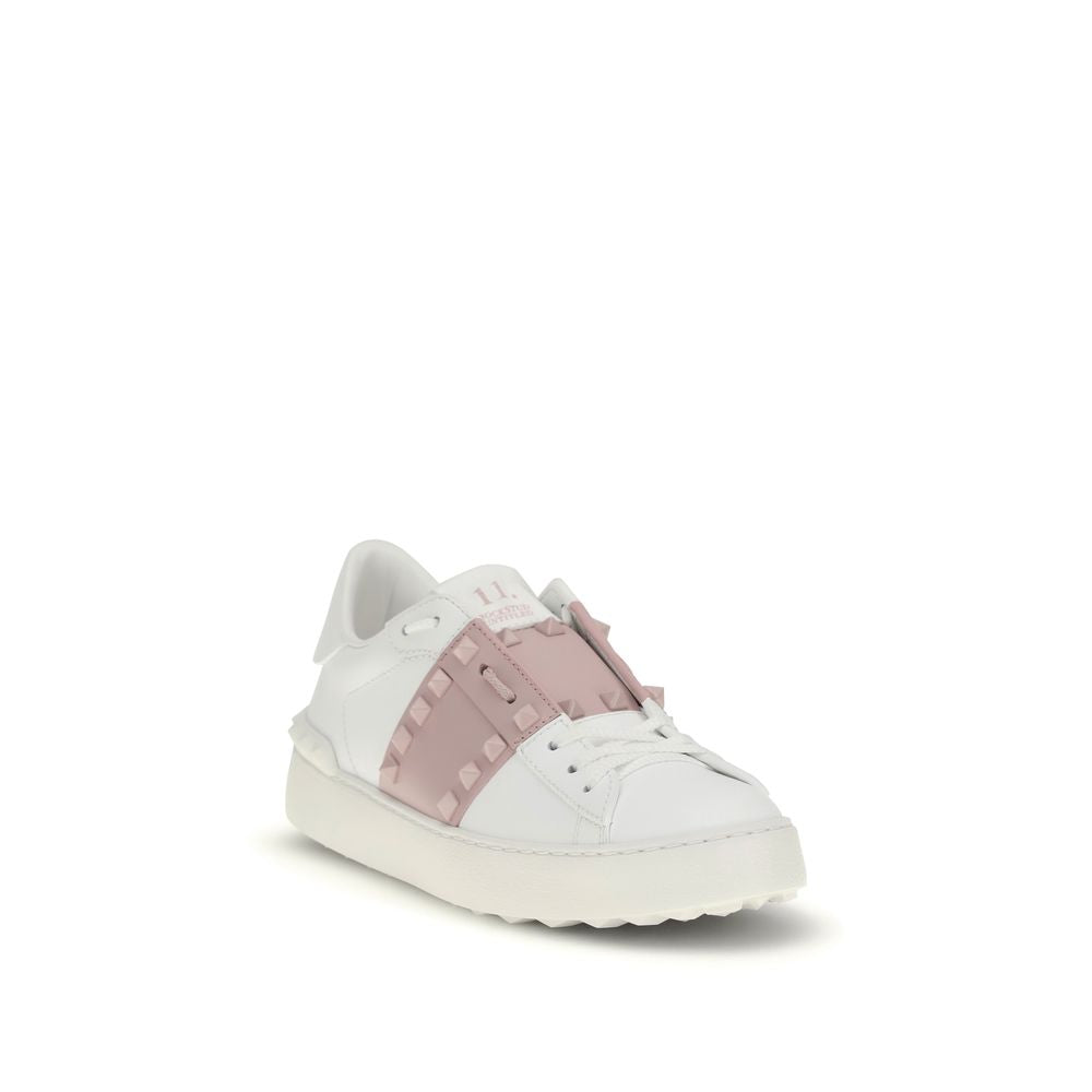 Valentino Garavani White Calf Leather Bos Taurus Low Top Sneakers | Regal Royce