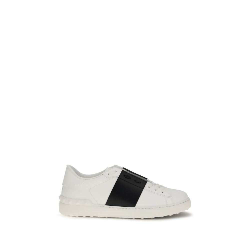 Valentino Garavani Blue Calf Leather Bos Taurus Low Top Sneakers | Regal Royce