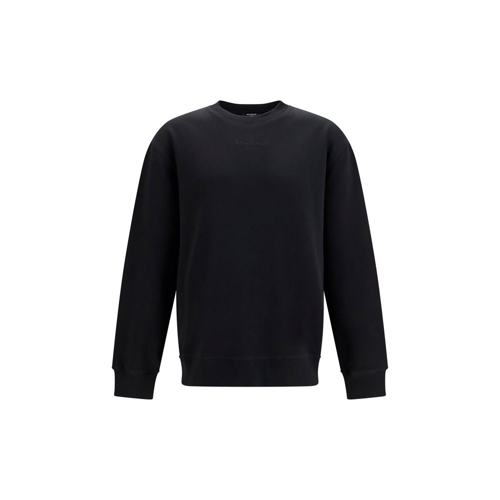 Balmain Black Cotton Sweatshirt | Regal Royce