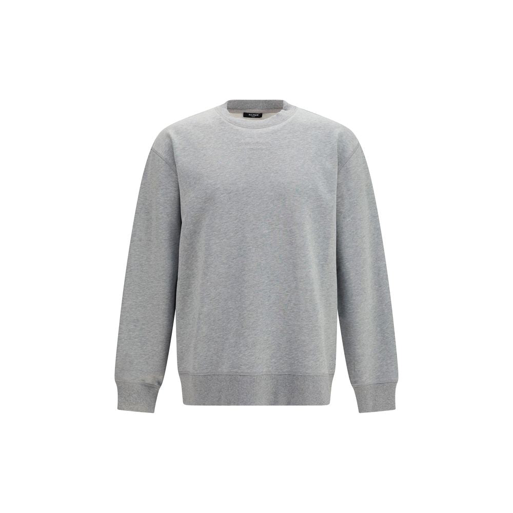 Balmain Gray Cotton Sweatshirt | Regal Royce