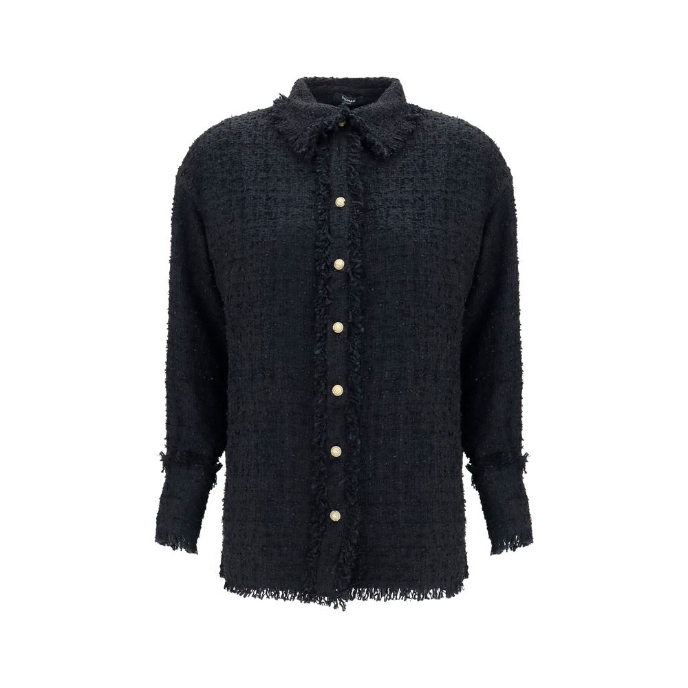 Balmain Black Polyamide Shirt | Regal Royce