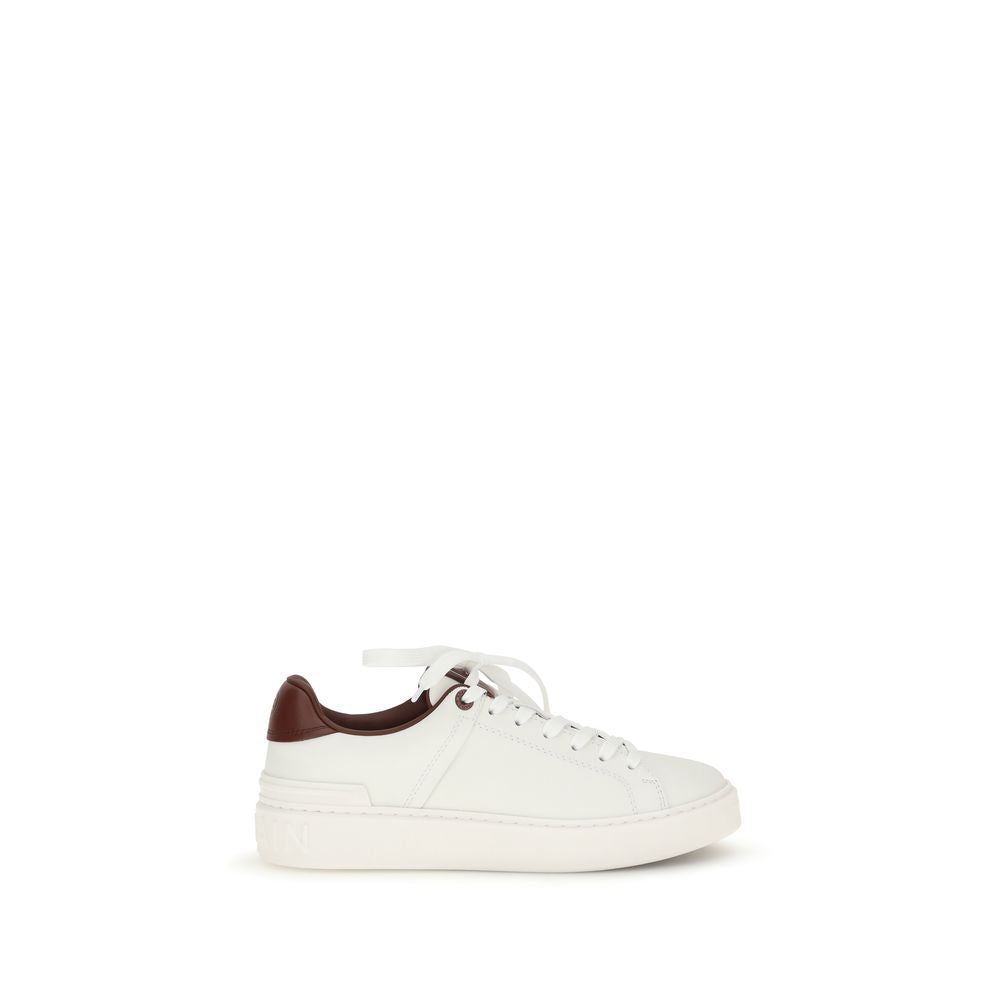 Balmain White Calf Leather Bos Taurus Athletic Sneakers | Regal Royce