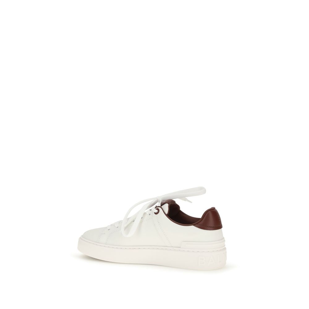 Balmain White Calf Leather Bos Taurus Athletic Sneakers | Regal Royce