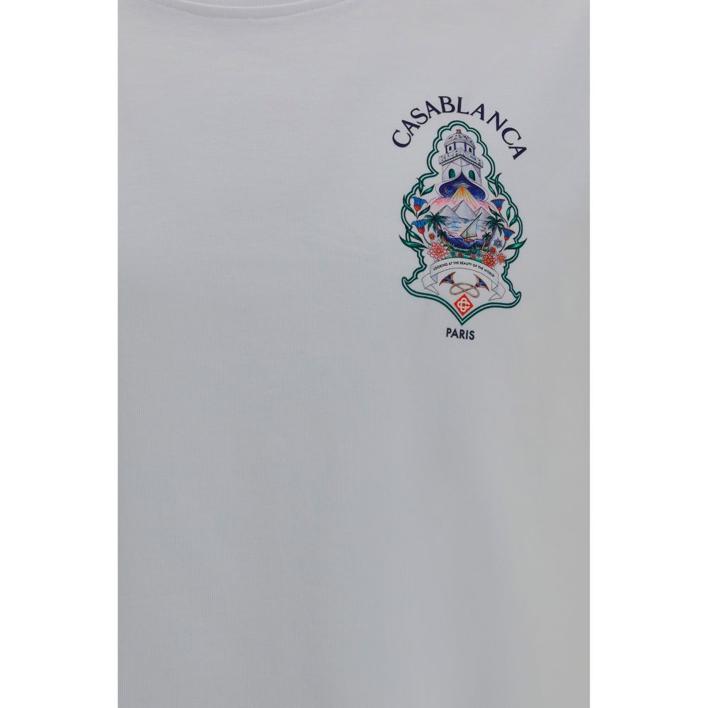 Casablanca White Cotton T-Shirt | Regal Royce