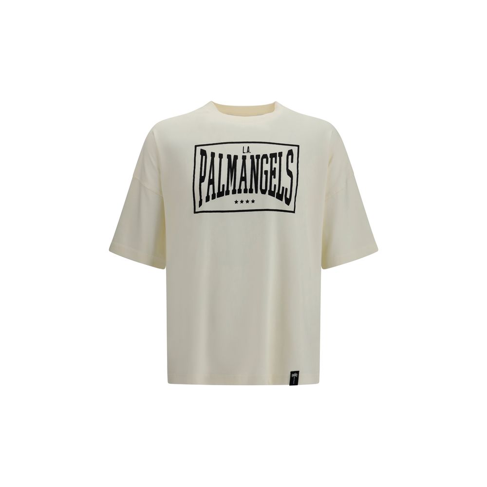 Palm Angels Beige Cotton T-Shirt | Regal Royce