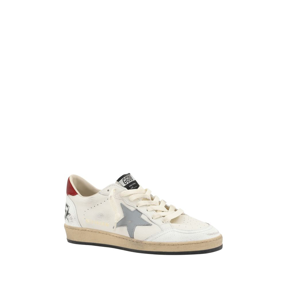 Golden Goose Beige Calf Leather Bos Taurus Low Top Sneakers | Regal Royce