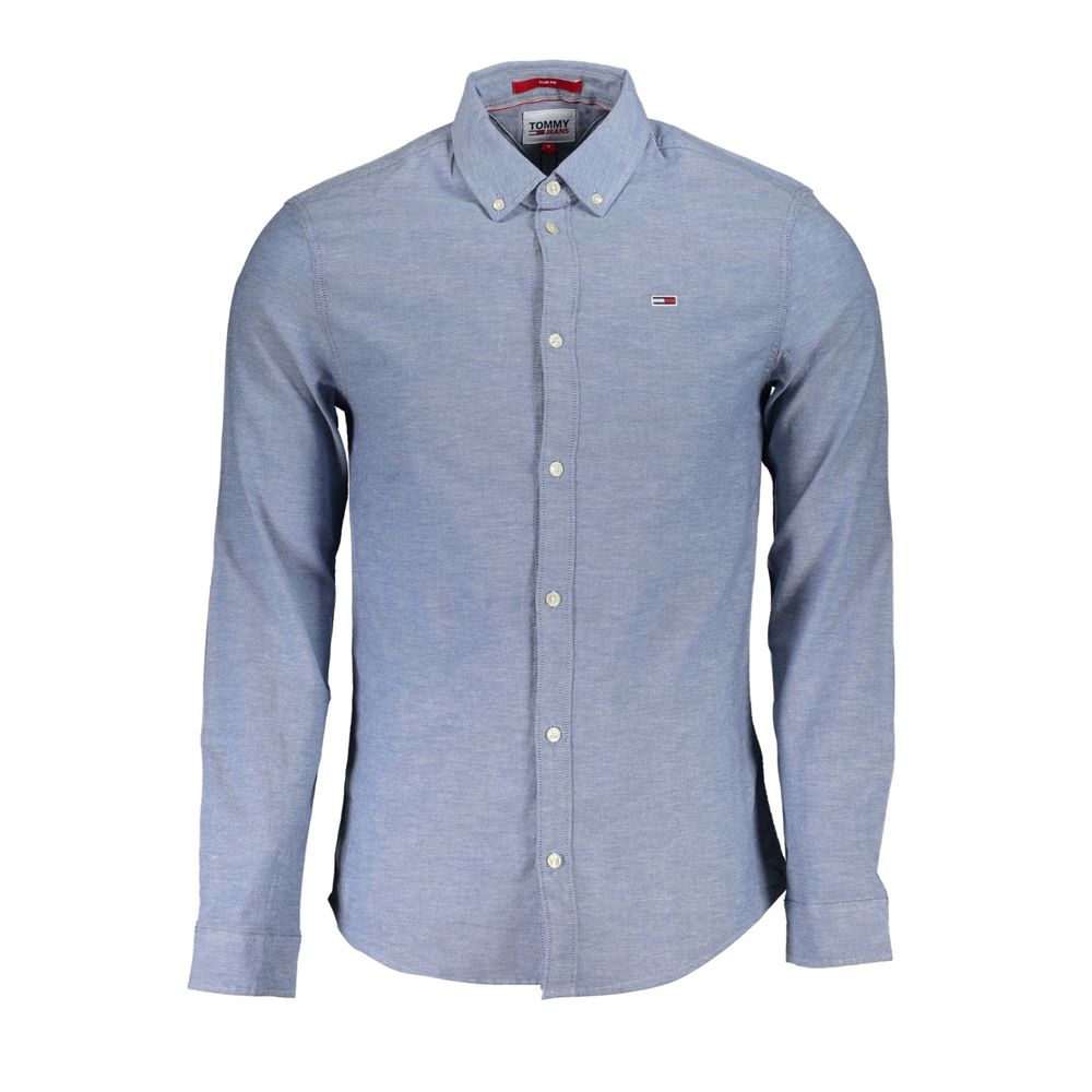 Tommy Hilfiger Blue Cotton Men's Shirt | Regal Royce