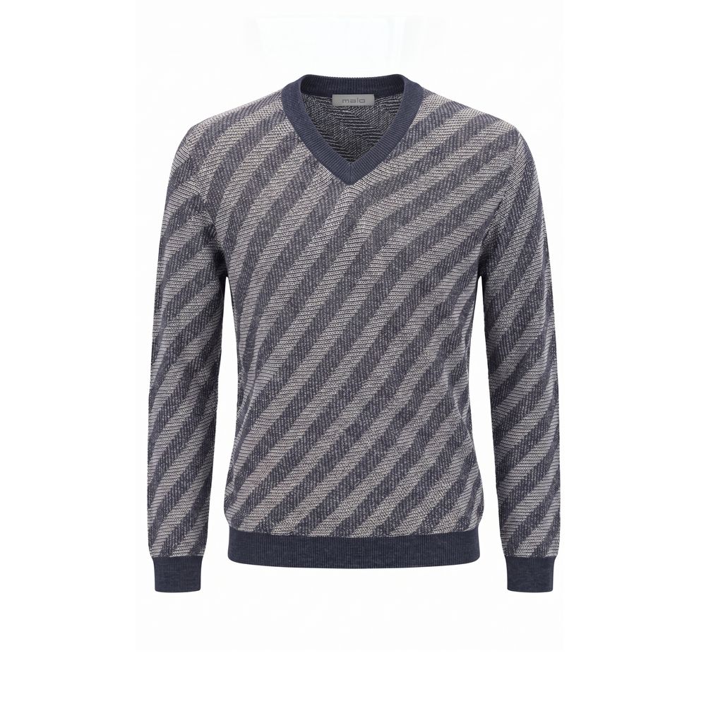 Malo Blue Linen Men Sweater | Regal Royce