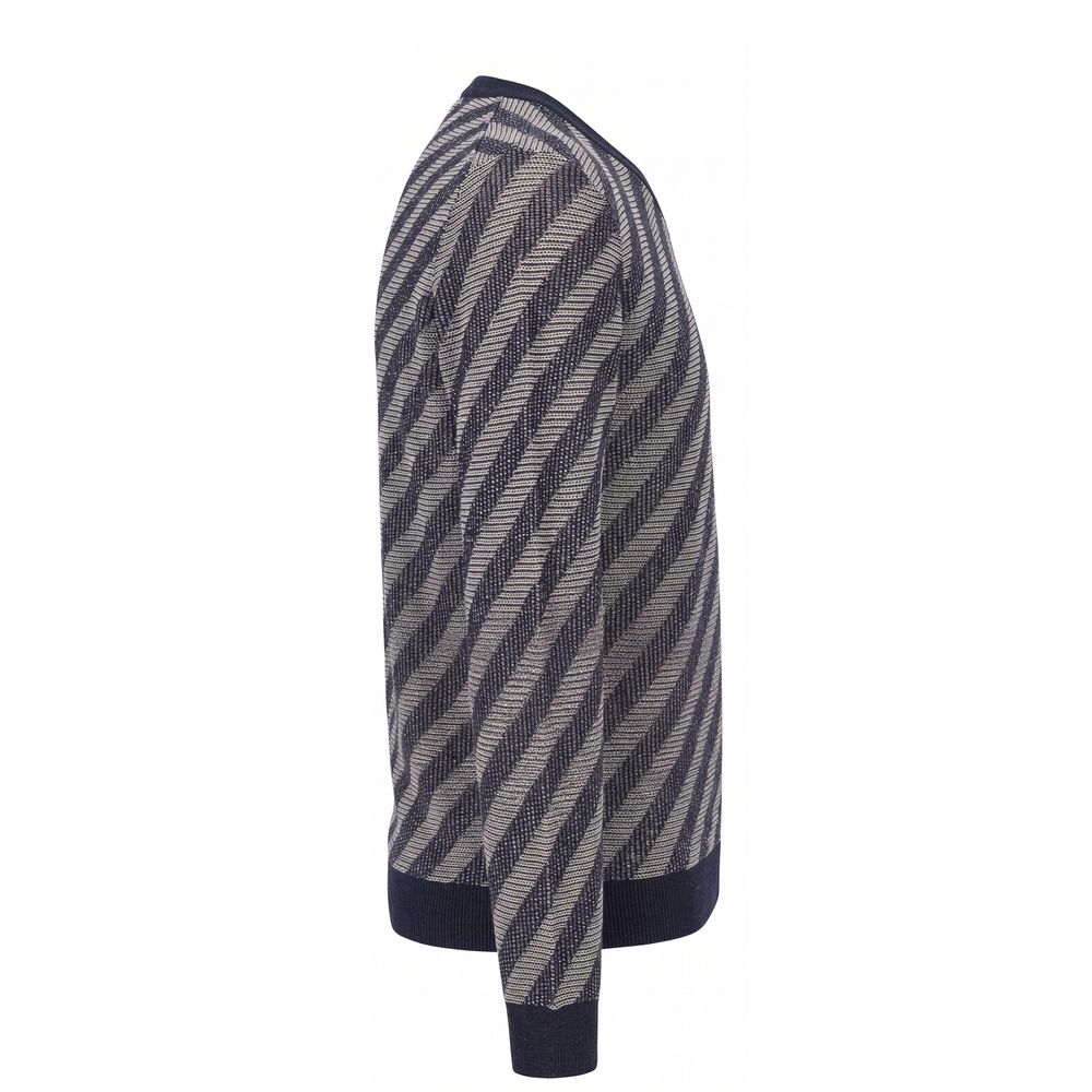 Malo Blue Linen Men Sweater | Regal Royce