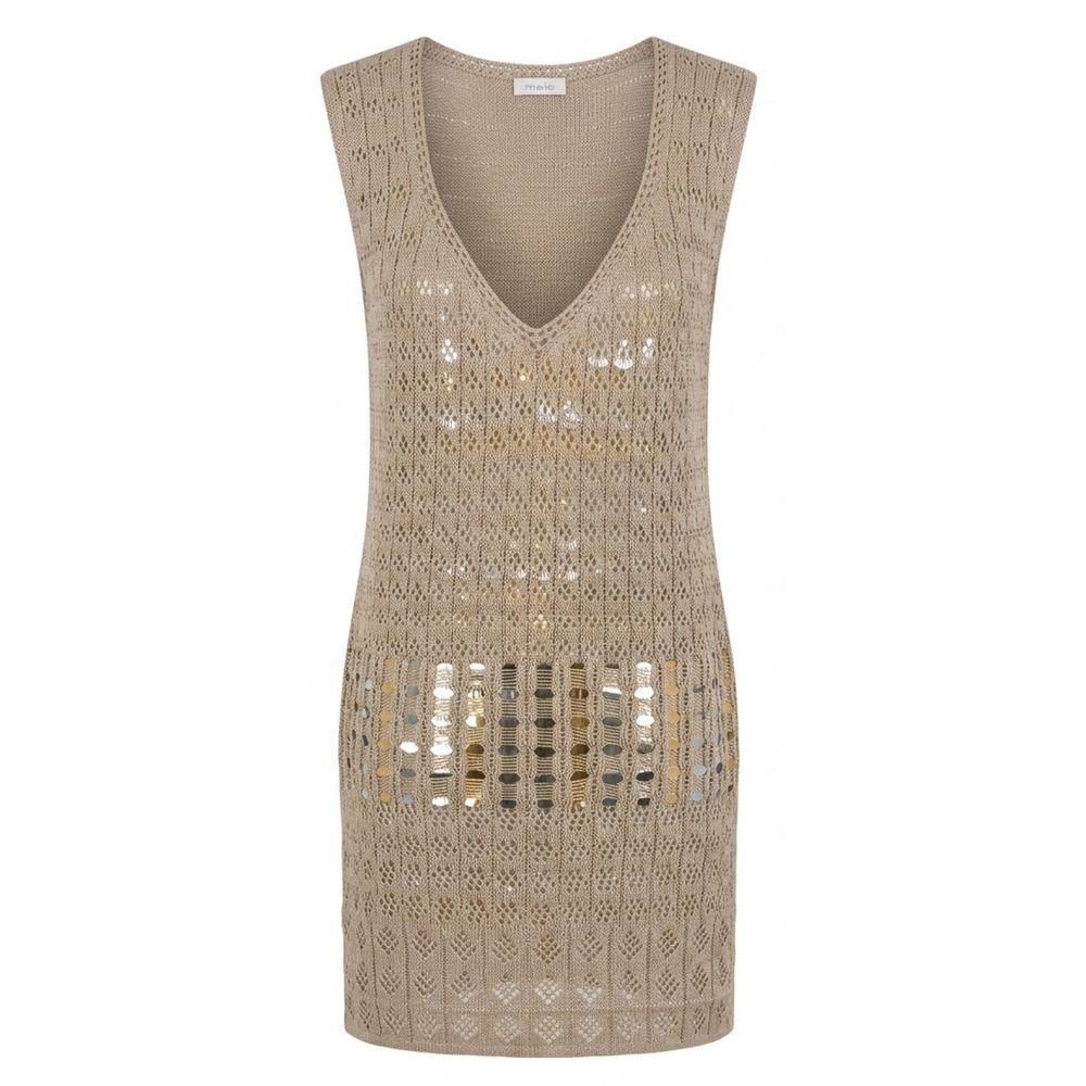 Malo Beige Cotton Women Dress | Regal Royce