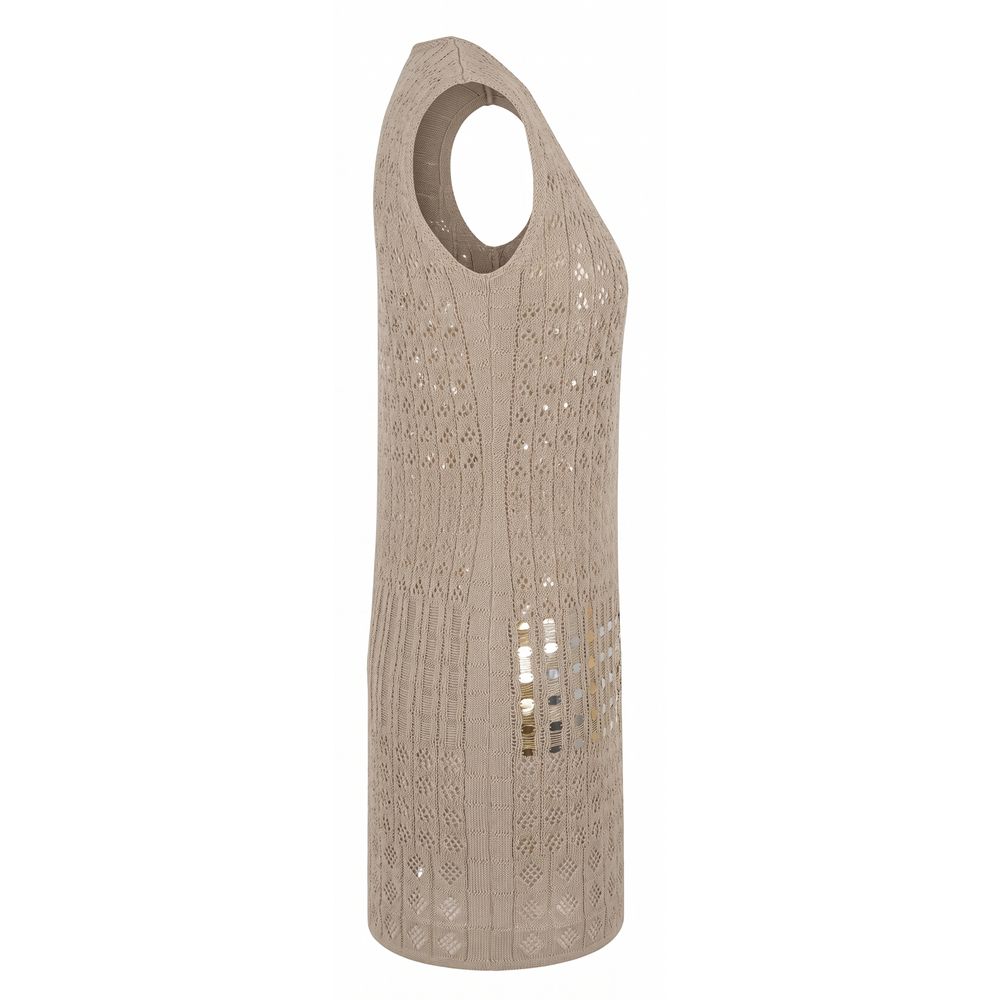 Malo Beige Cotton Women Dress | Regal Royce