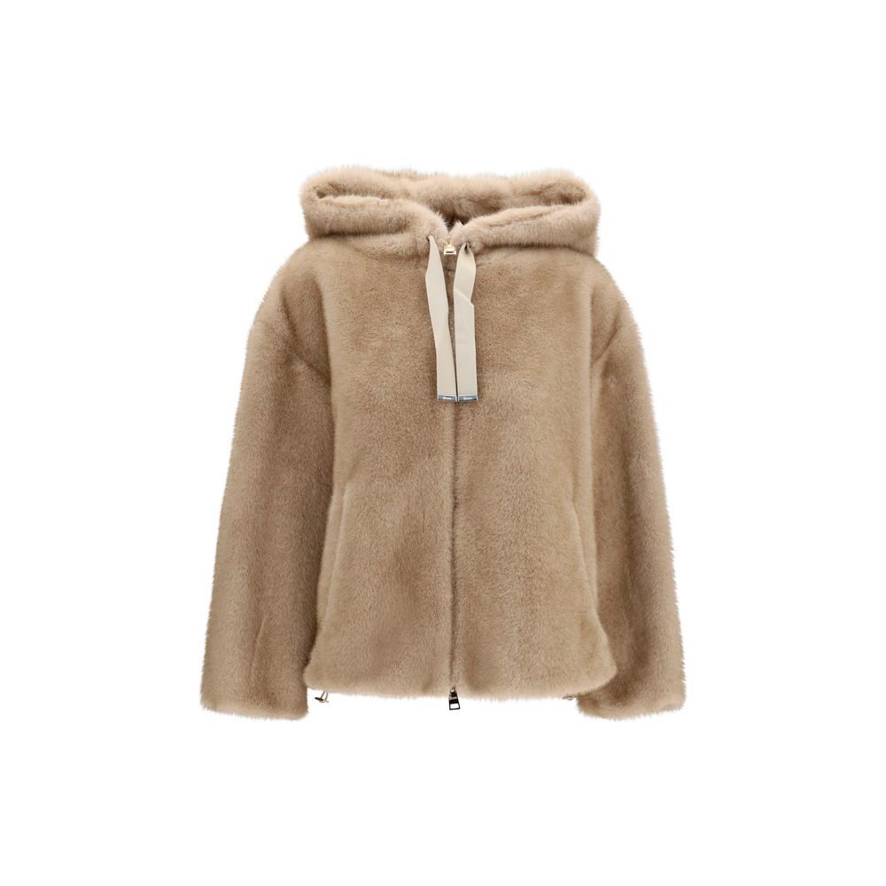 Herno Beige Polyester Full-Length Jacket | Regal Royce
