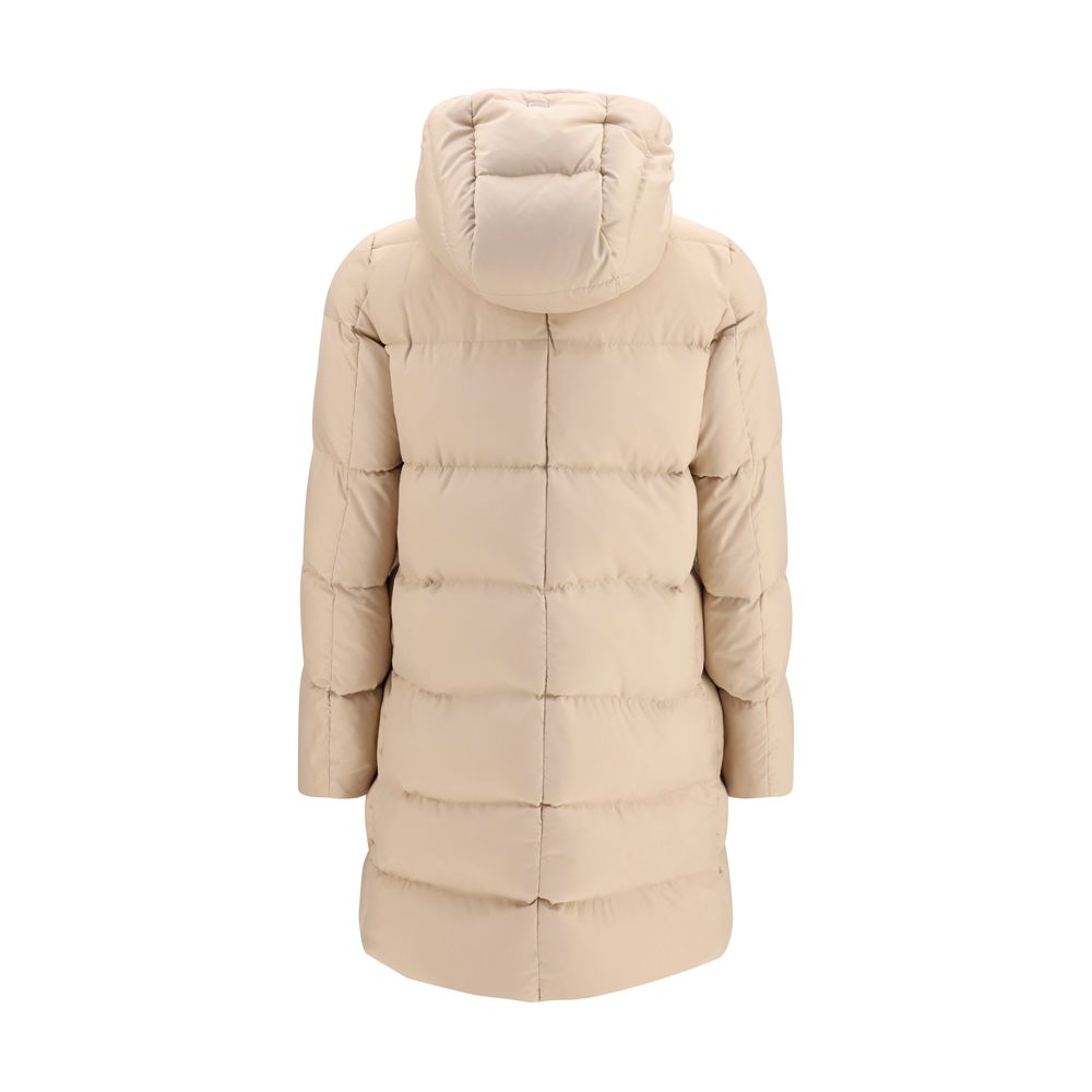 Herno Beige Polyester Full-Length Jacket | Regal Royce