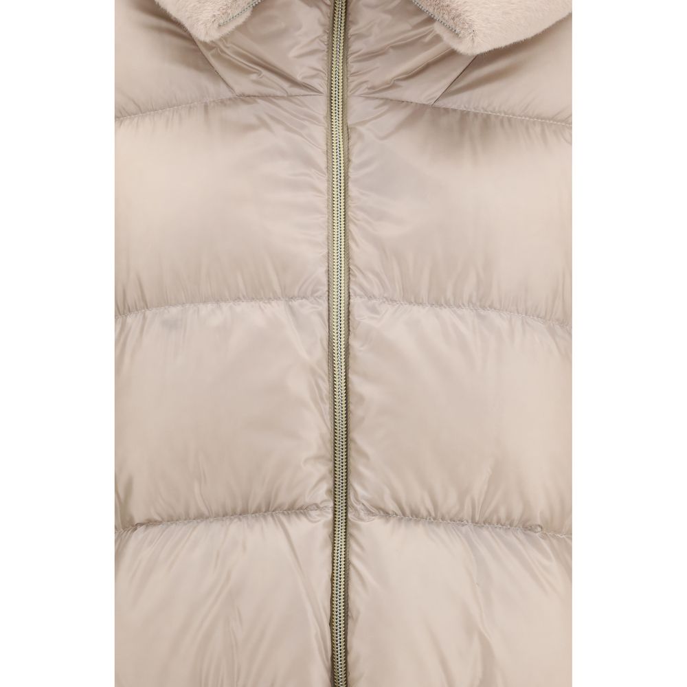 Herno Beige Goose Down Full-Length Jacket | Regal Royce