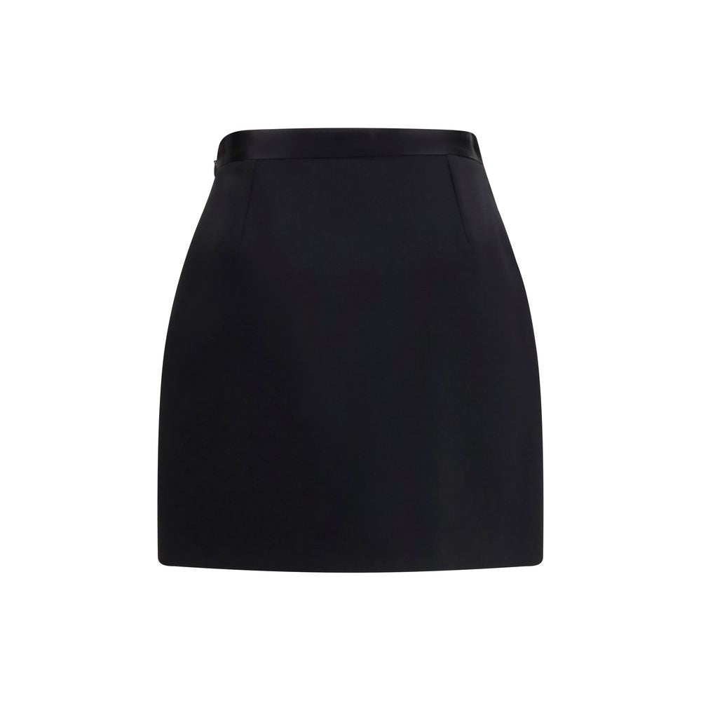 Versace Black Wool Oves Aries Mini Skirt | Regal Royce