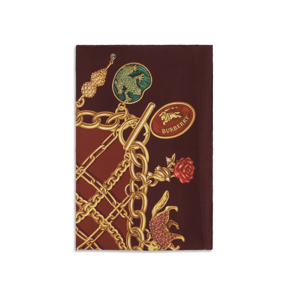 Burberry Bordeaux Silk Scarf | Regal Royce