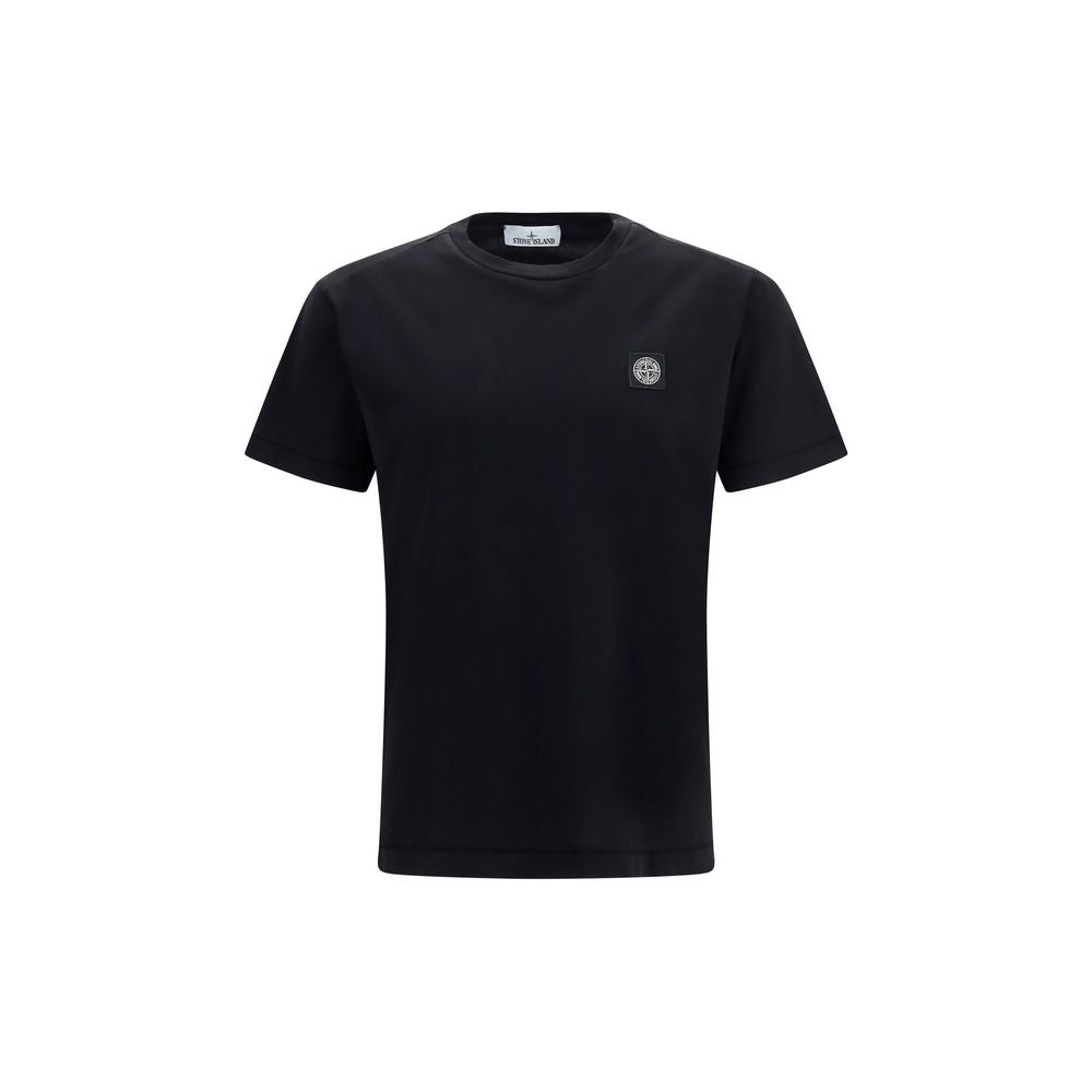 Stone Island Black Cotton T-Shirt | Regal Royce
