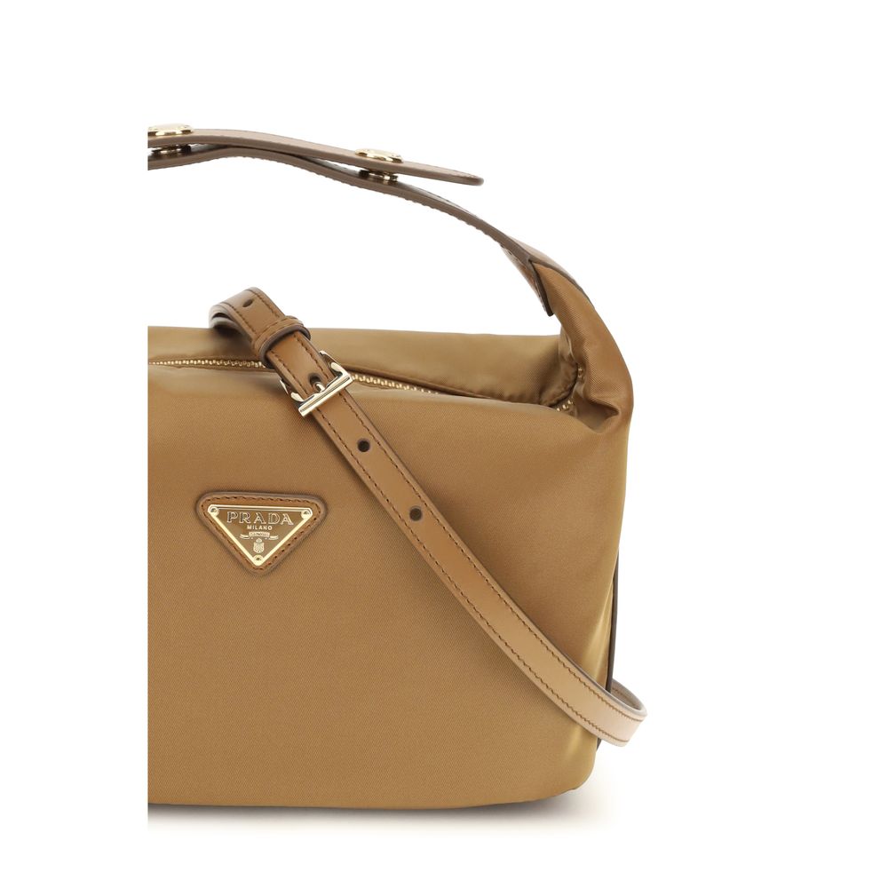 Prada Beige Recycled Polyamide Shoulder Bag | Regal Royce