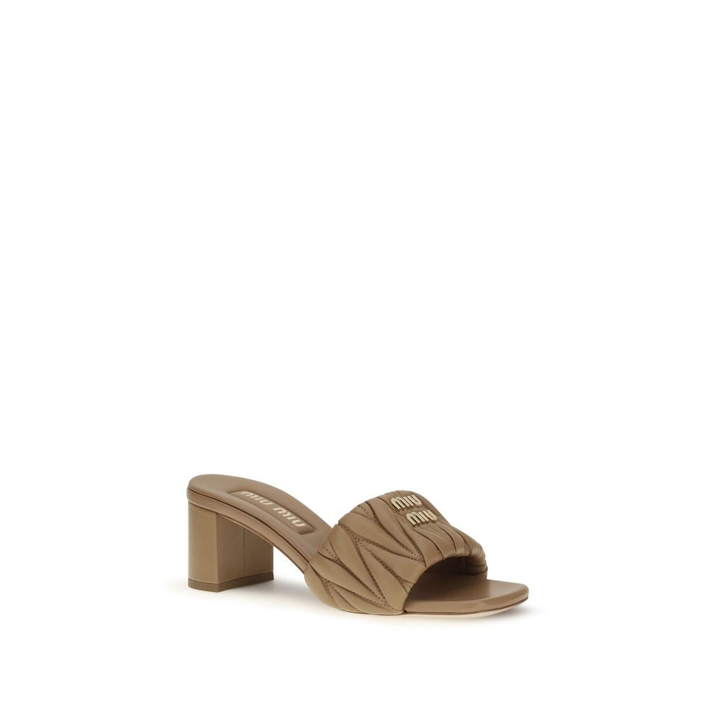 Miu Miu Beige Lamb Ovis Aries Aries Platform Sandals | Regal Royce