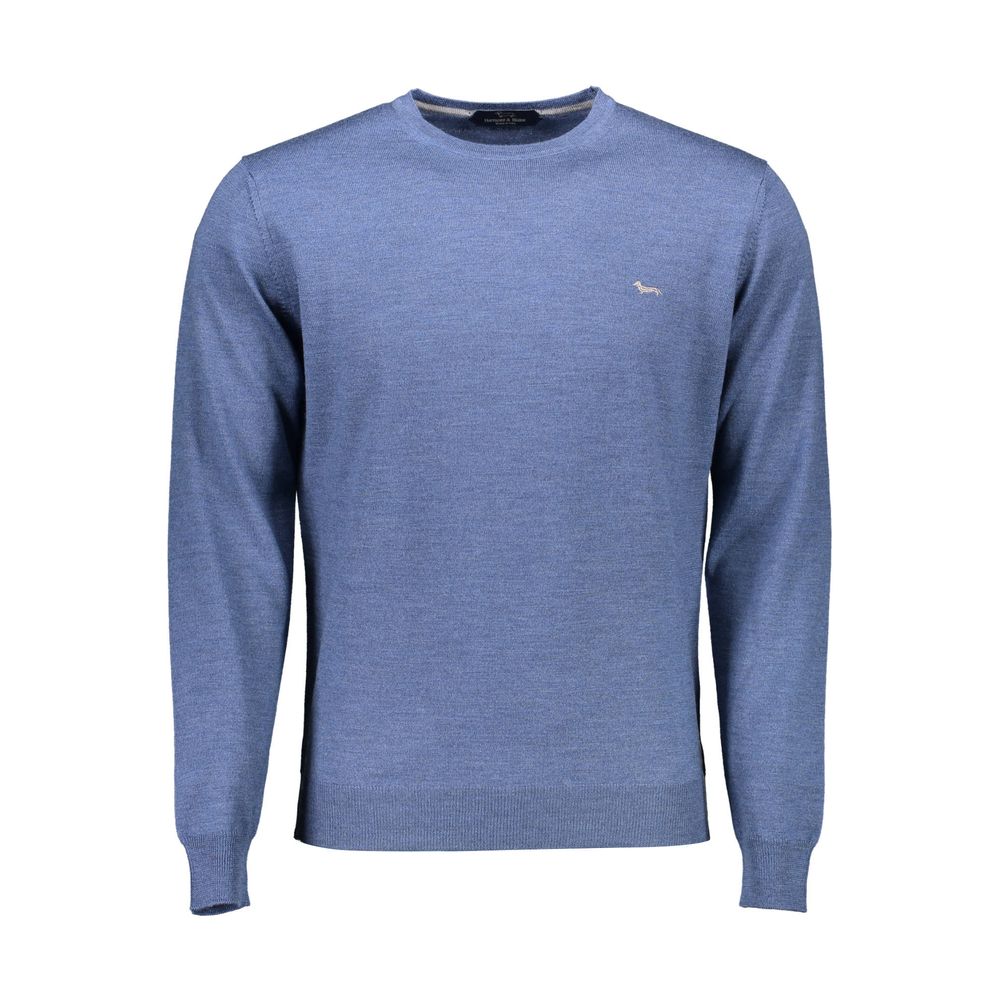 Harmont & Blaine Blue Wool Men Sweater | Regal Royce